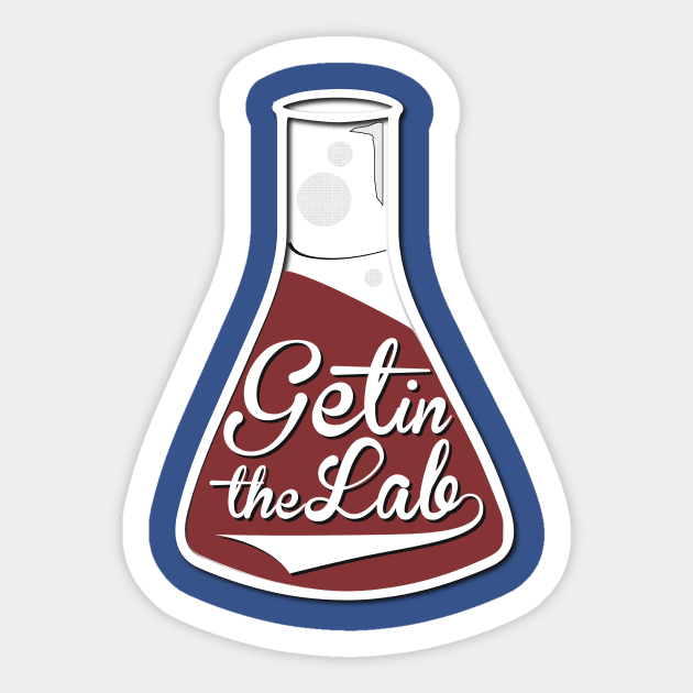 Get in the Lab - Flask Sticker by meganjuliaphotography